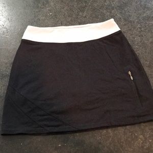 Black sleek athletic skort
